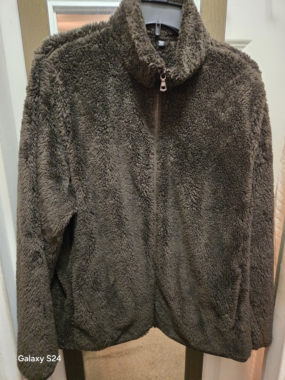 Uniqlo Dark Brown Faux-Sherpa Jacket XXL